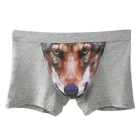 Bokserki męskie z wilkiem – styl, komfort i siła w jednym! 🐺💪