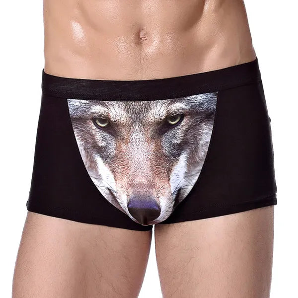 Bokserki męskie z wilkiem Eubolos-helthfit.pl