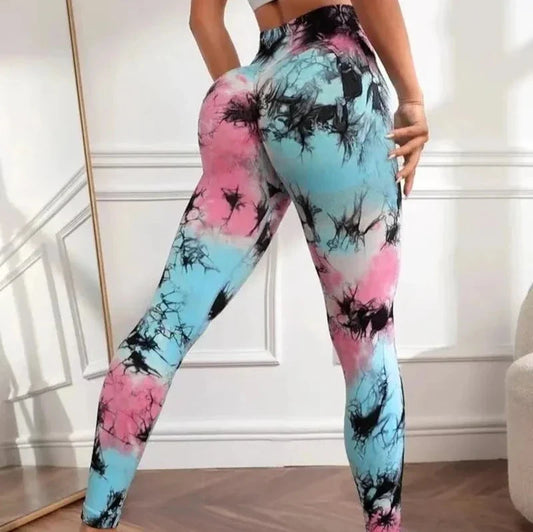 Legginsy z efektem Tie Dye i PushUP Keto-helthfit.pl