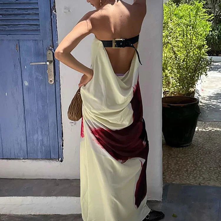 Plażowa sukienka bez ramiączek Hermes
