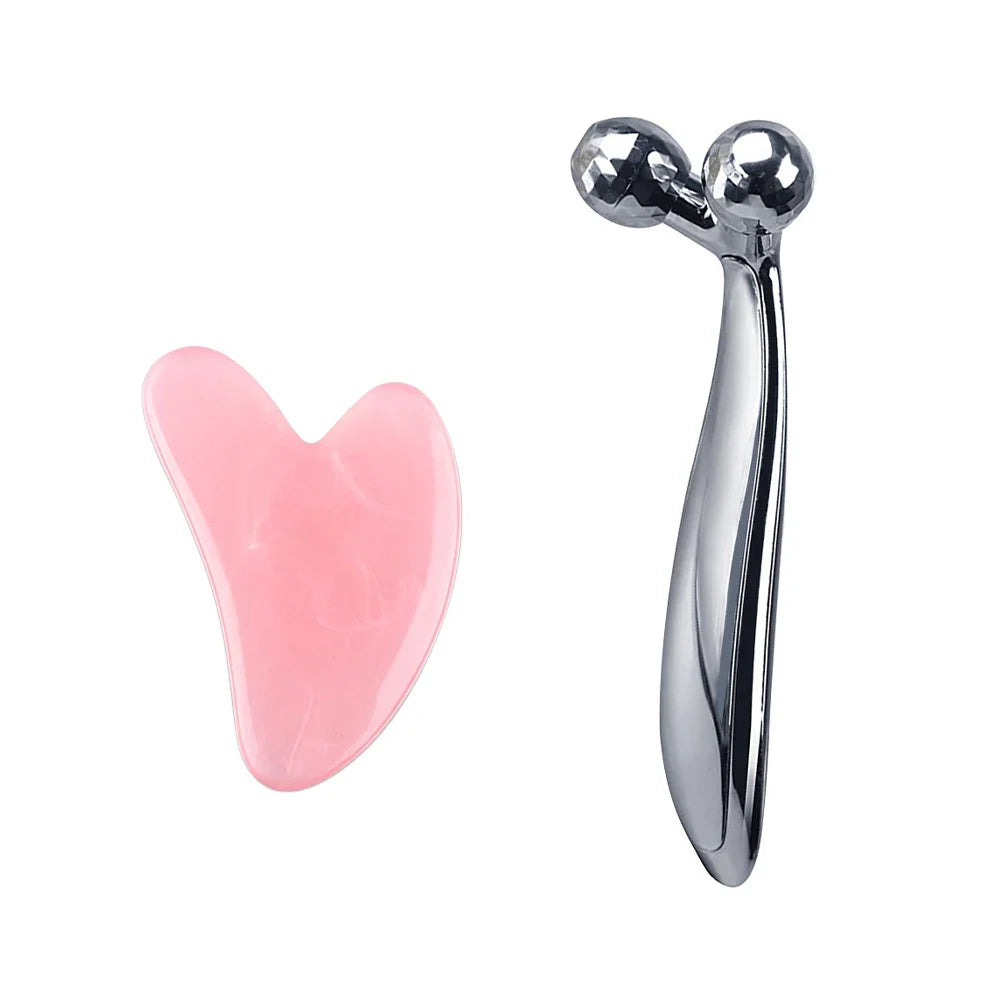Zestaw roller do twarzy + kamień GUA SHA Palajmon-helthfit.pl