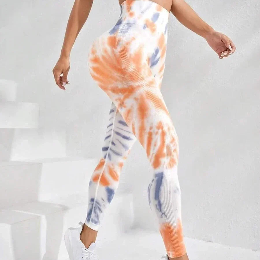 Legginsy z efektem Tie Dye i PushUP Persefona-helthfit.pl