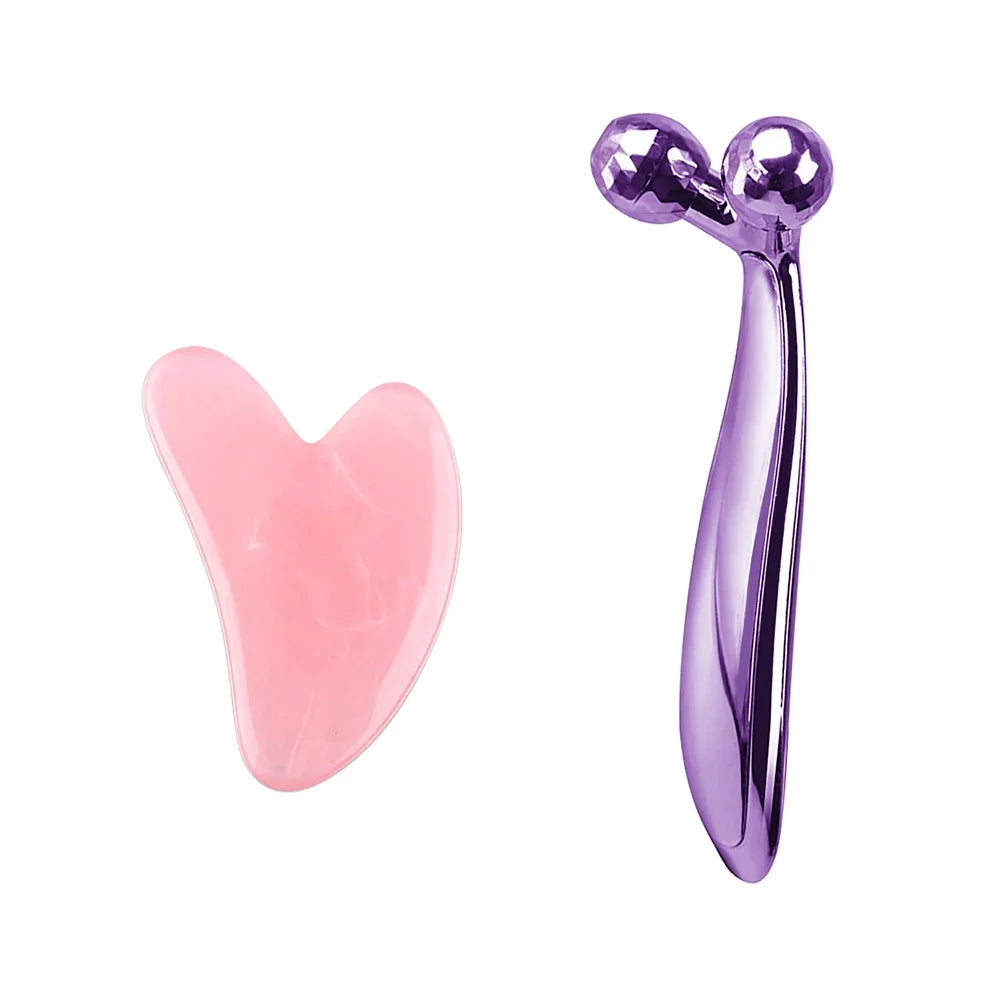 Zestaw roller do twarzy + kamień GUA SHA Palajmon-helthfit.pl