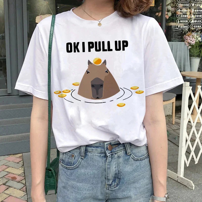 T-shirt z kapibarą Asklepios-helthfit.pl