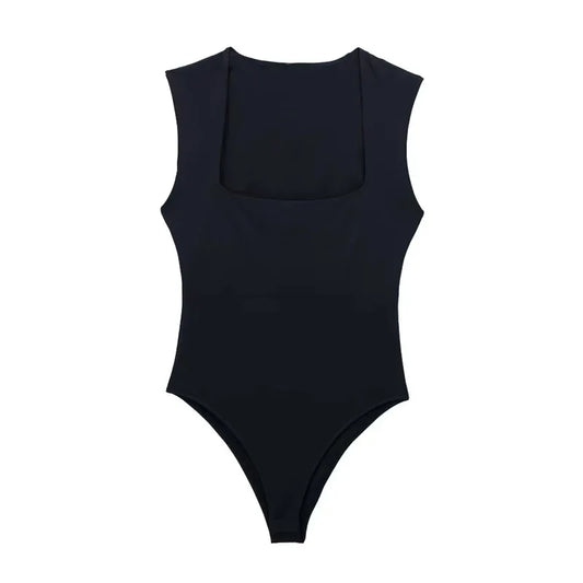 Eleganckie body z kwadratowym dekoltem Karmanor-helthfit.pl