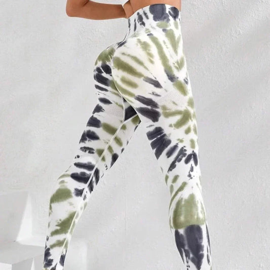 Legginsy z efektem Tie Dye i PushUP Dejmos-helthfit.pl