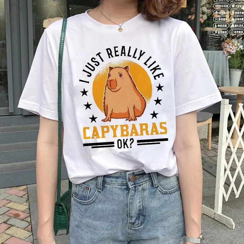 T-shirt z kapibarą Asklepios-helthfit.pl