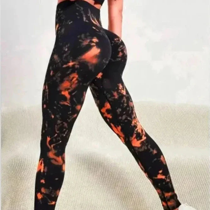 Legginsy z efektem Tie Dye i PushUP Eris-helthfit.pl