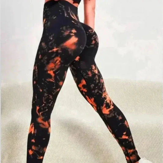 Legginsy z efektem Tie Dye i PushUP Eris-helthfit.pl