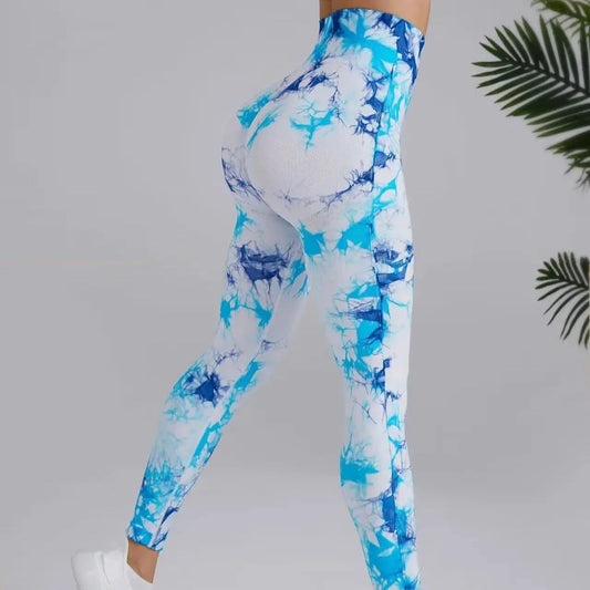 Legginsy z efektem Tie Dye i PushUP Zefir-helthfit.pl
