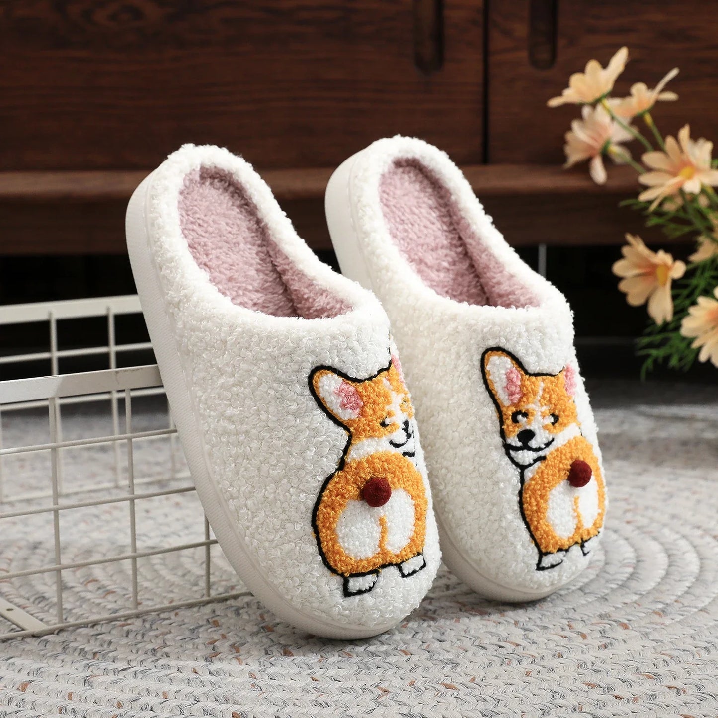 Kapcie dla fanów corgi Enyo