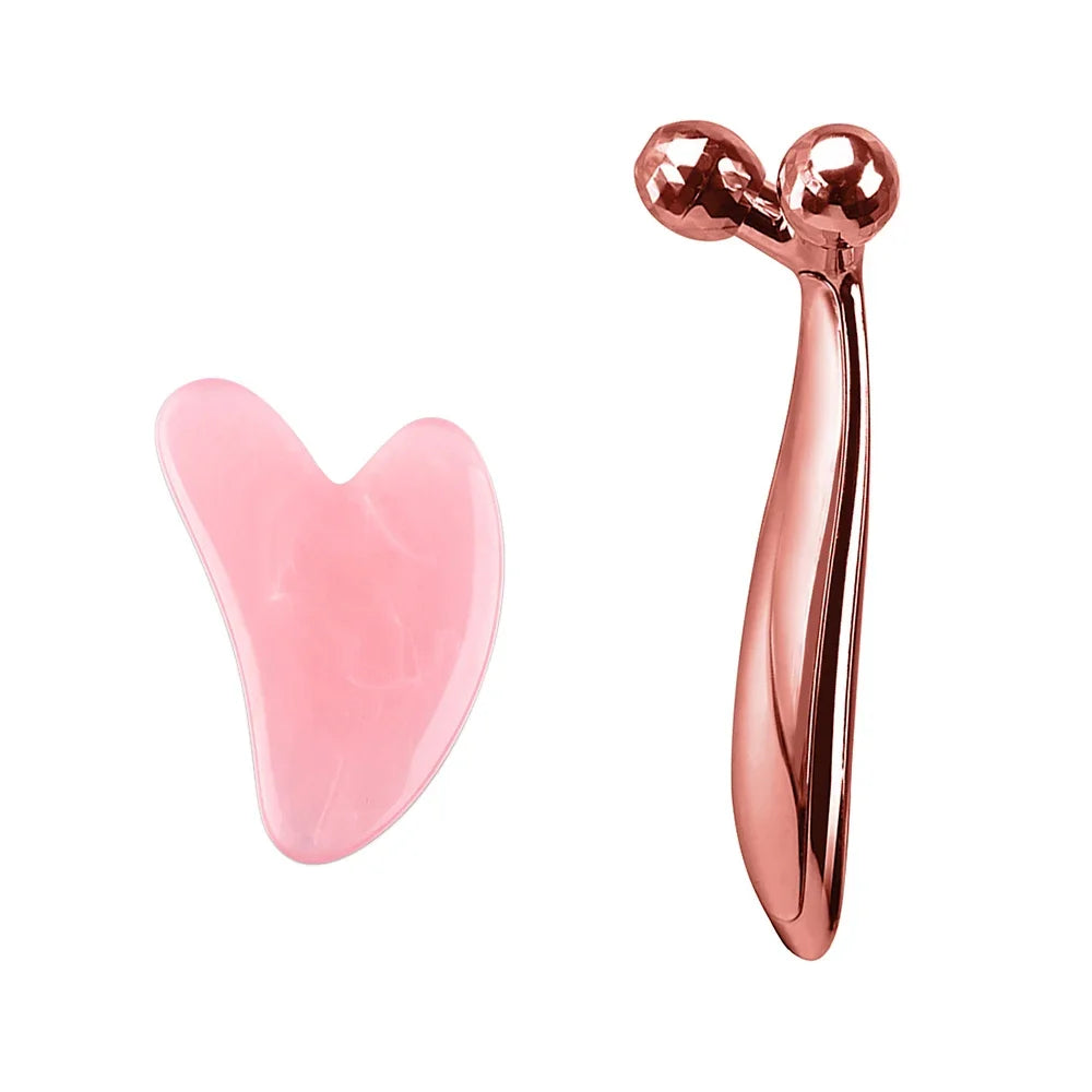 Zestaw roller do twarzy + kamień GUA SHA Palajmon-helthfit.pl