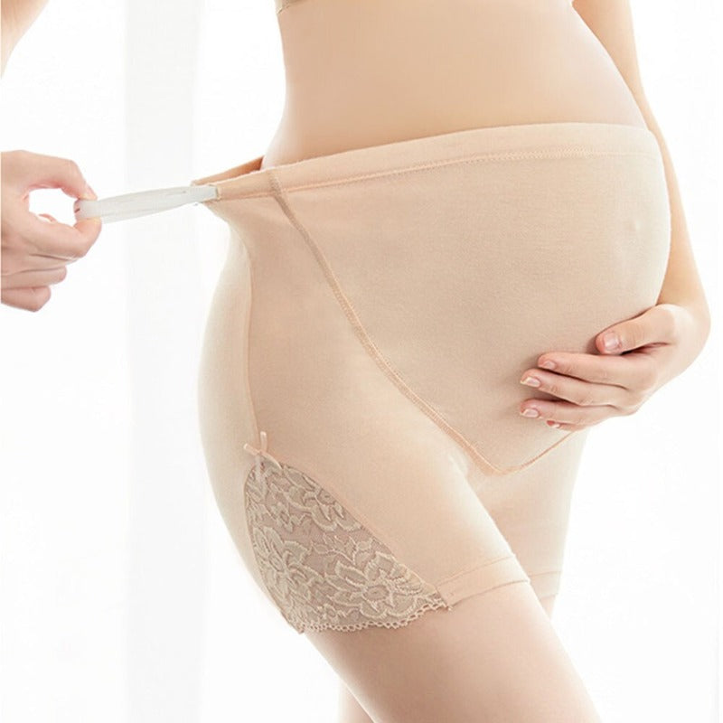 Krótkie legginsy ciążowe z koronką Notus-Helthfit.pl