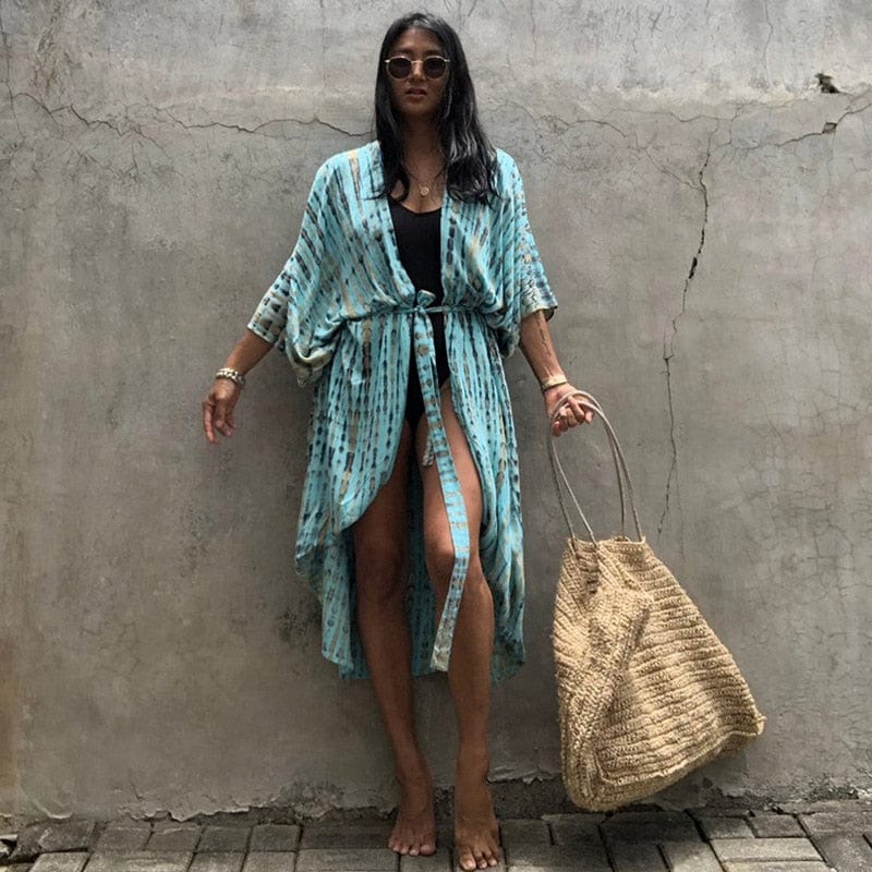 Długie kimono plażowe Artemida-Helthfit.pl