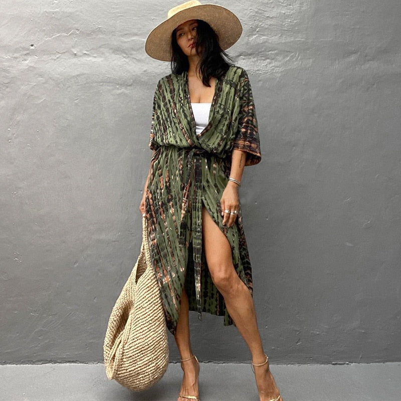Długie kimono plażowe Artemida-Helthfit.pl