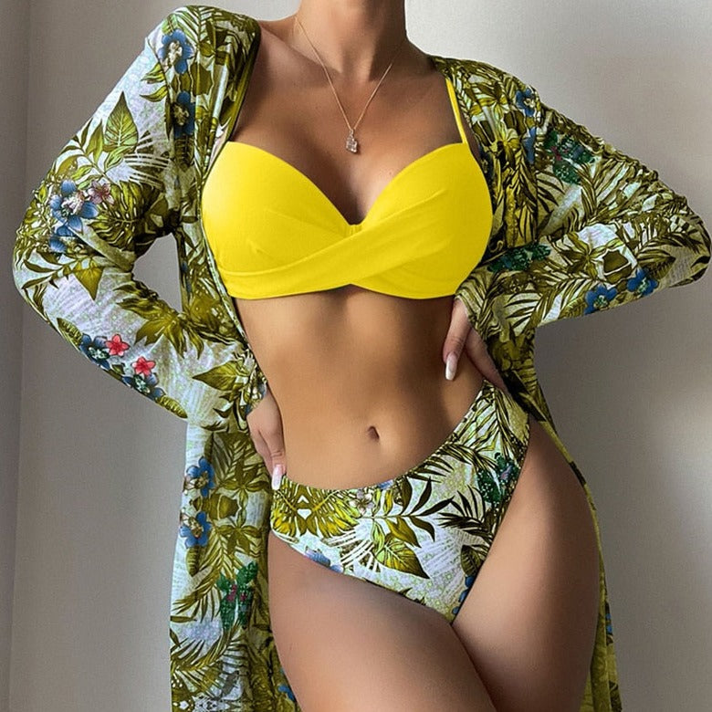 Dwuczęściowy strój kąpielowy i kimono plażowe Demeter-Helthfit.pl