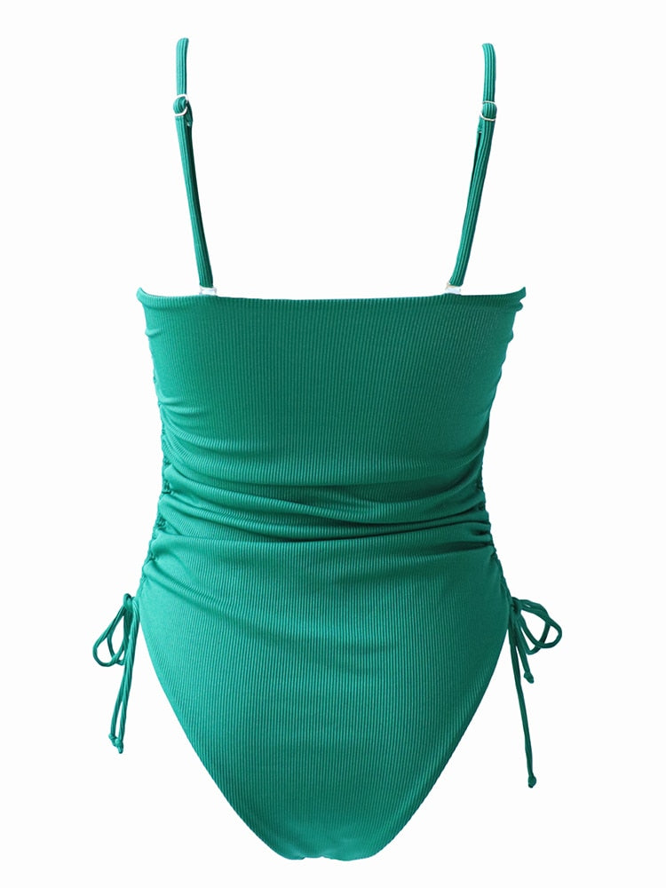Jednoczęściowy strój kąpielowy z marszczeniem Eros-Helthfit.pl