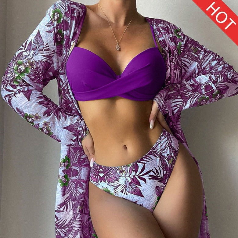 Dwuczęściowy strój kąpielowy i kimono plażowe Demeter-Helthfit.pl