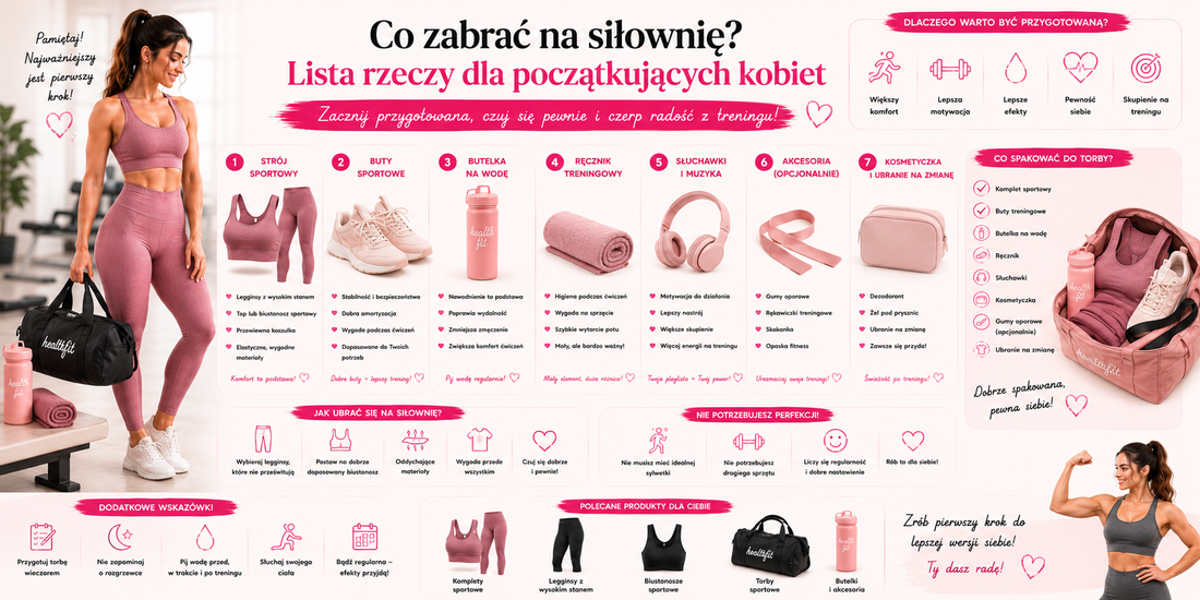 Co zabrać na siłownię? Lista rzeczy dla początkujących kobiet