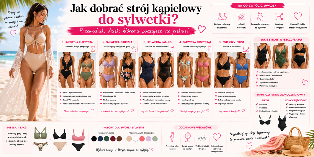 Jak dobrać strój kąpielowy do sylwetki? Przewodnik, dzięki któremu poczujesz się pięknie