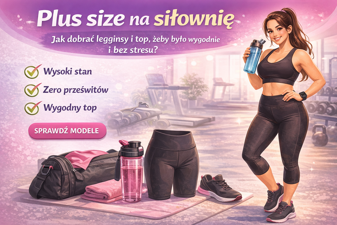 Plus size na siłownię – jak dobrać legginsy i top, żeby było wygodnie i bez stresu?