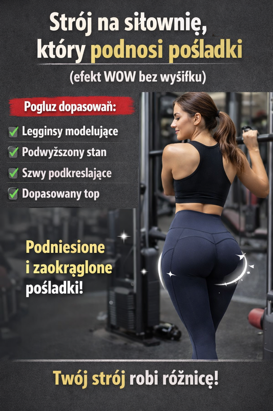Strój na siłownię, który podnosi pośladki (efekt WOW bez wysiłku)