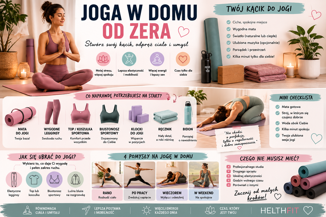 Joga w domu od zera – jak stworzyć własny kącik do ćwiczeń i czego naprawdę potrzebujesz na początek?