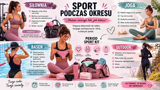 Sport podczas okresu – co założyć i co zabrać na siłownię, basen, jogę i trening outdoor?