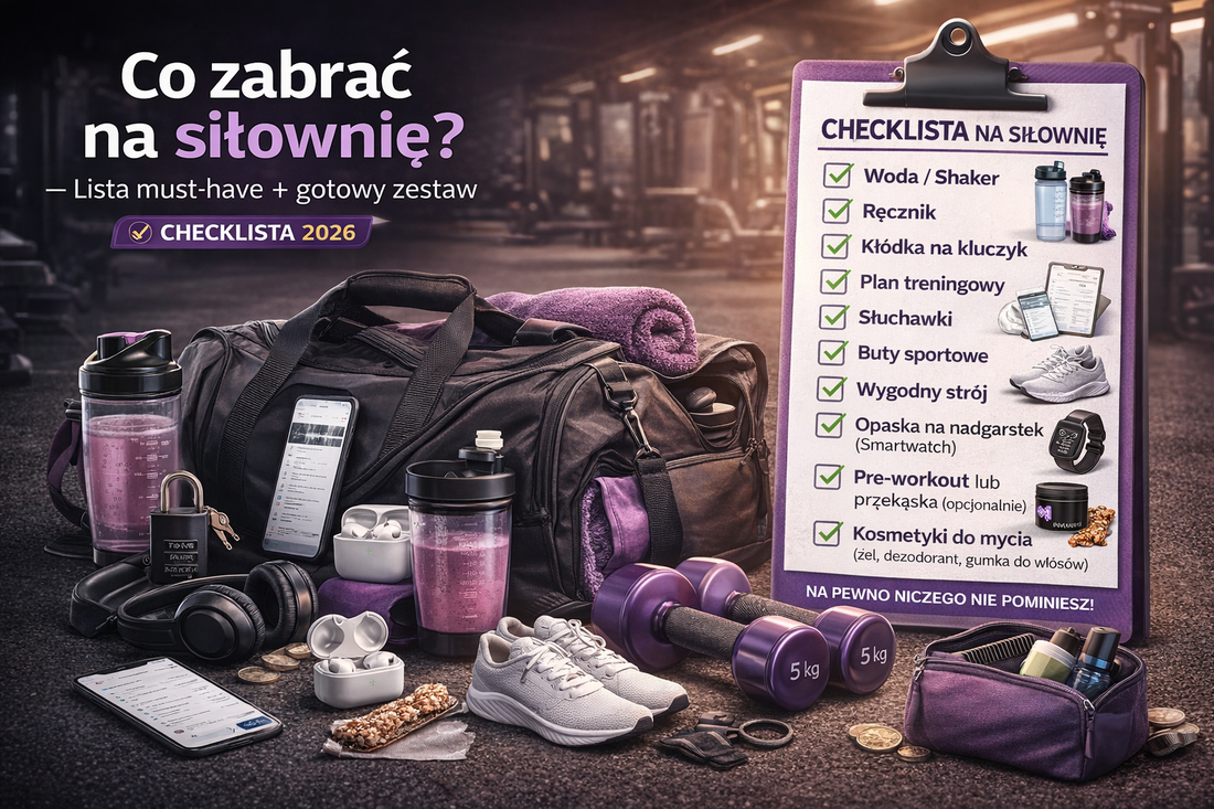 Co zabrać na siłownię? Lista must-have + gotowy zestaw (checklista 2026)