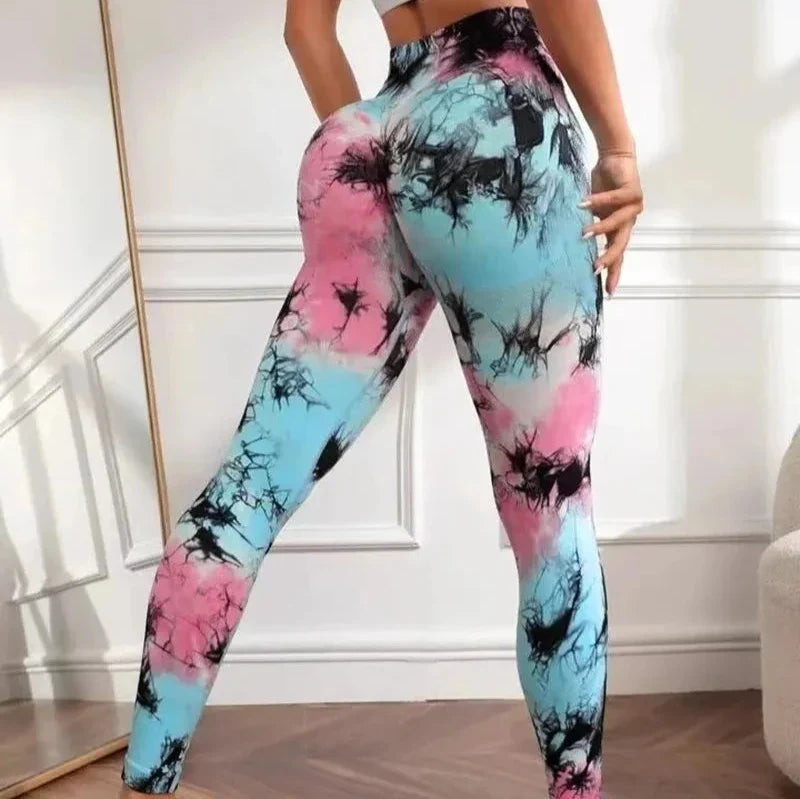 Legginsy z efektem Tie Dye i PushUP Keto-helthfit.pl