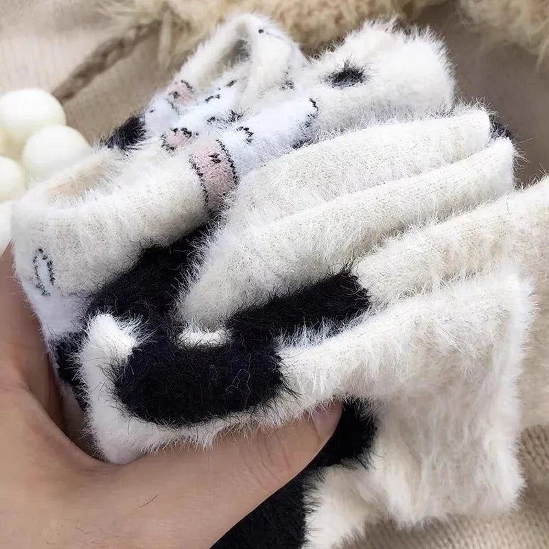 2-pak puchatych skarpetek krówek Pan-helthfit.pl