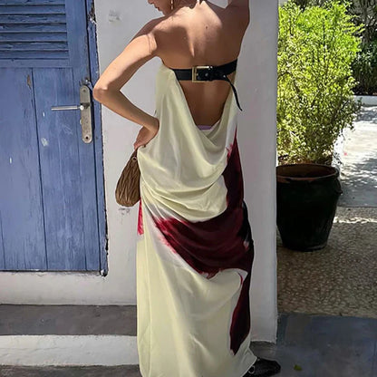 Plażowa sukienka bez ramiączek Hermes