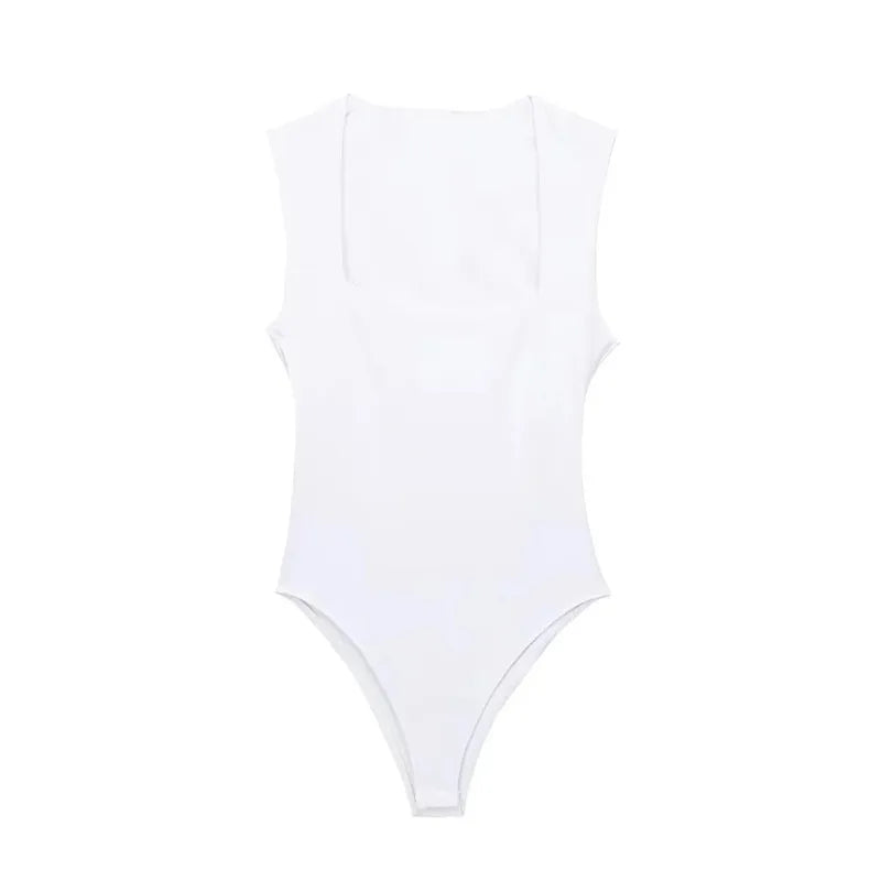 Eleganckie body z kwadratowym dekoltem Karmanor-helthfit.pl