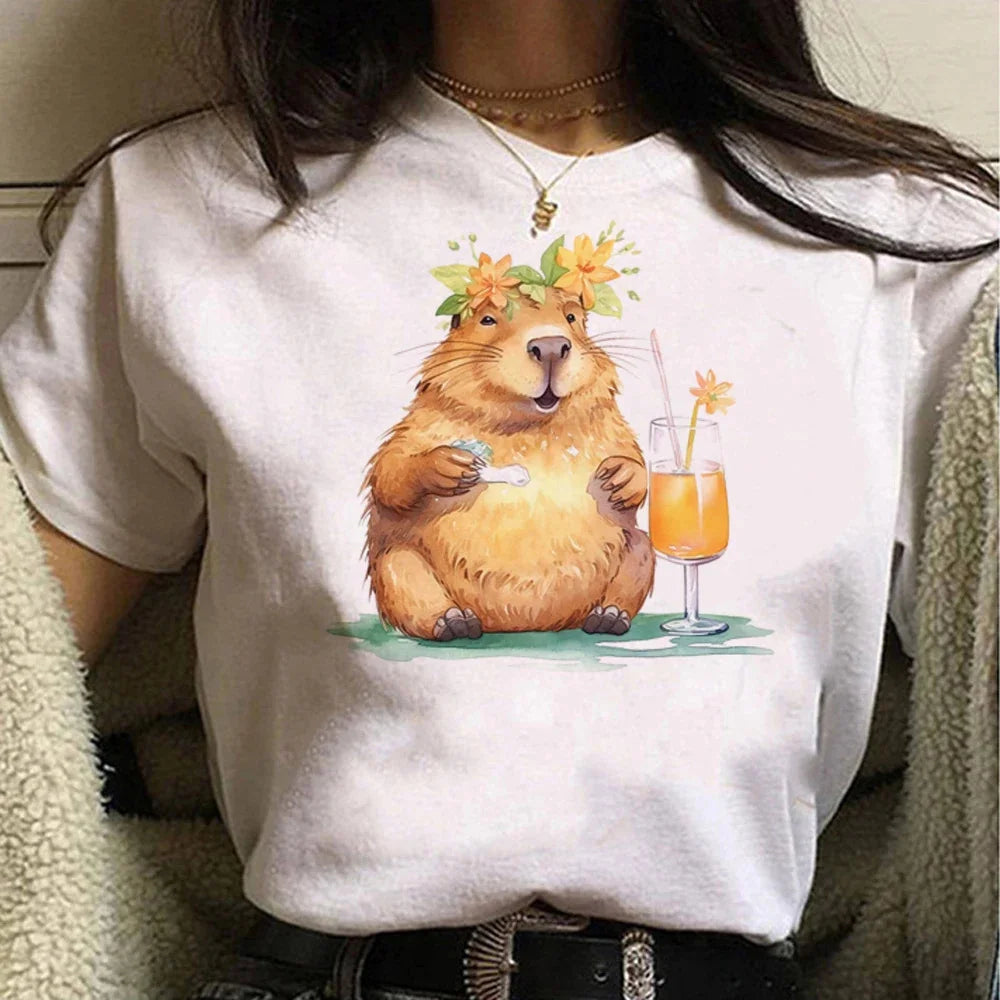 T-shirt z kapibarą Higieja-helthfit.pl
