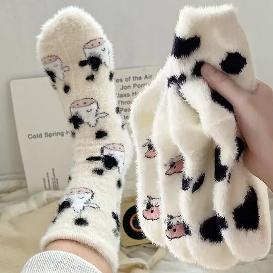 2-pak puchatych skarpetek krówek Pan-helthfit.pl