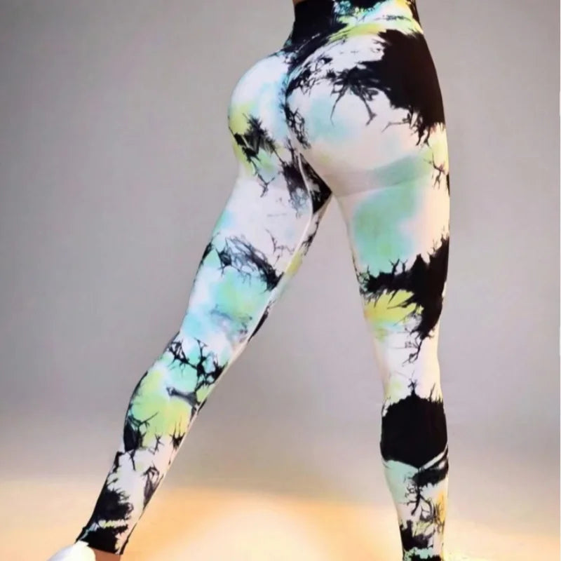 Legginsy z efektem Tie Dye i PushUP Morfeusz-helthfit.pl