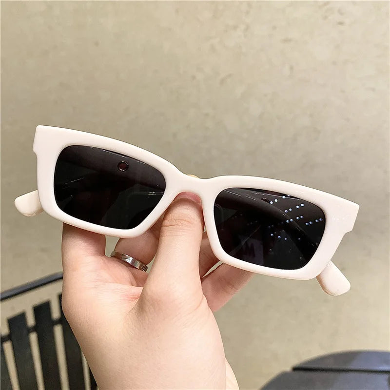 Prostokątne okulary przeciwsłoneczne retro Priap