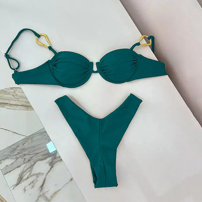 Kostium kąpielowy bikini z wycięciem high legs Psyche-helthfit.pl