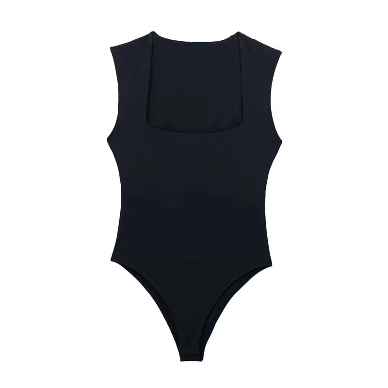 Eleganckie body z kwadratowym dekoltem Karmanor-helthfit.pl