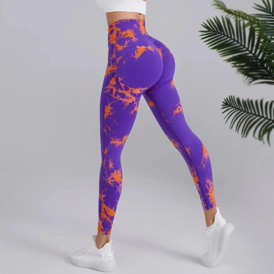 Legginsy z efektem Tie Dye i PushUP Enyo-helthfit.pl