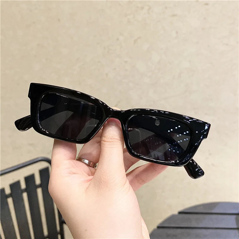 Prostokątne okulary przeciwsłoneczne retro Priap