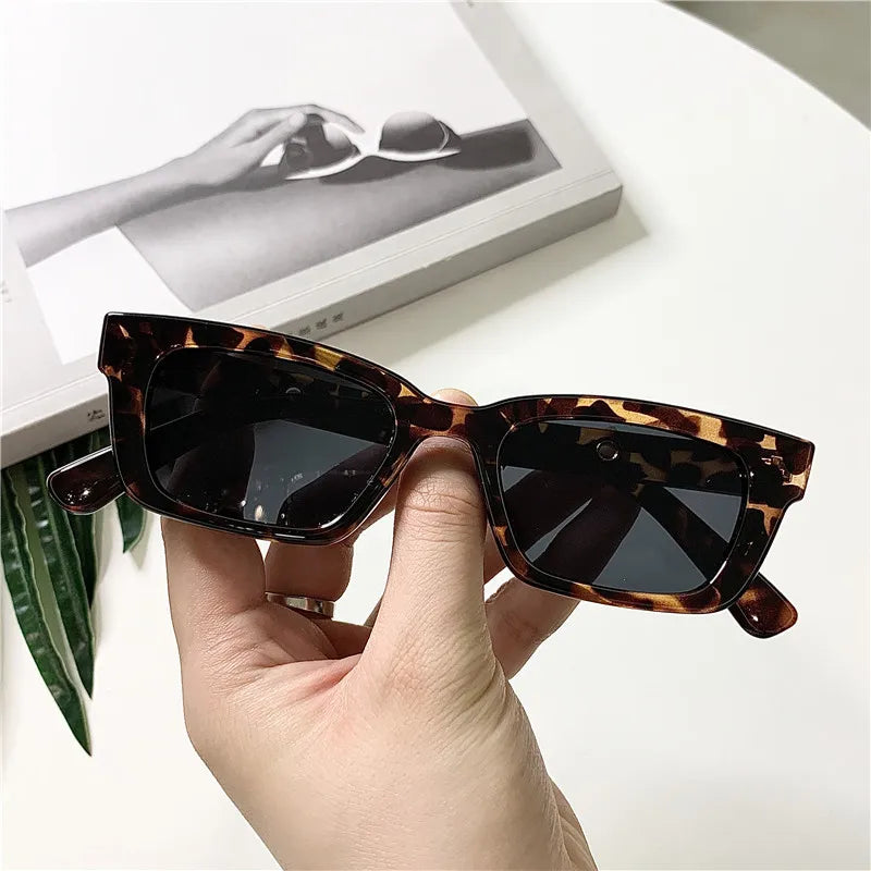 Prostokątne okulary przeciwsłoneczne retro Priap-helthfit.pl