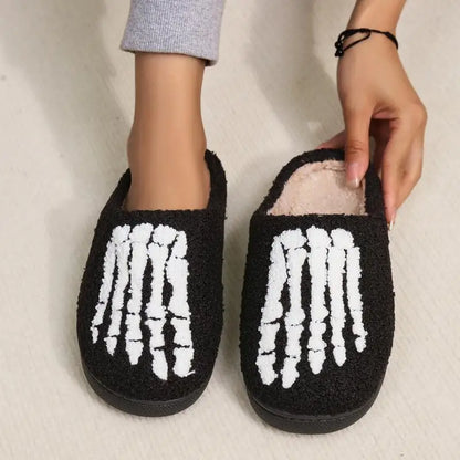 Kapcie na Halloween z motywem kościotrupa Hades-helthfit.pl