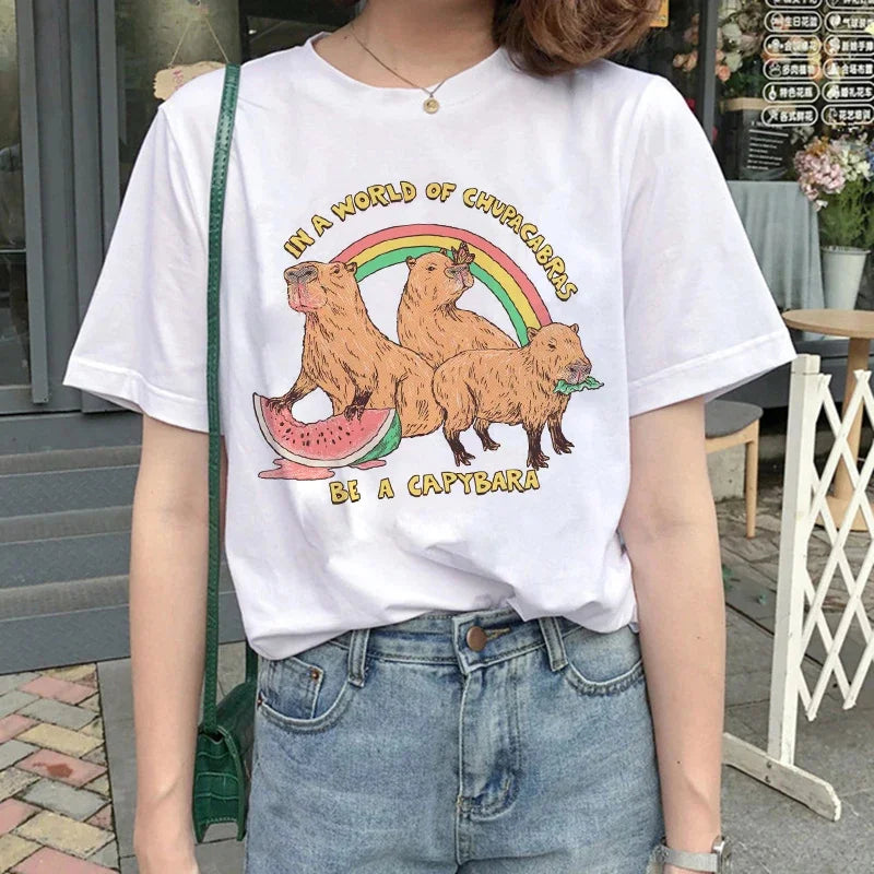 T-shirt z kapibarą Asklepios-helthfit.pl