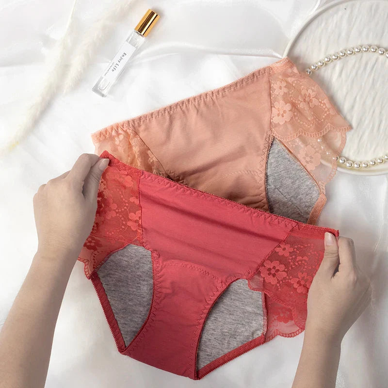 Figi menstruacyjne z koronką Nemezis-helthfit.pl