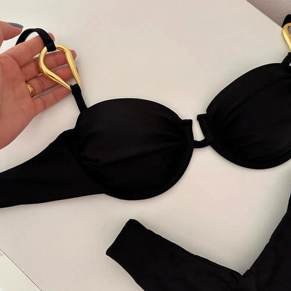 Kostium kąpielowy bikini z wycięciem high legs Psyche-helthfit.pl