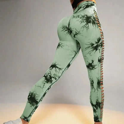 Legginsy PushUp z motywem Tie Dye Antlia-lorana.pl