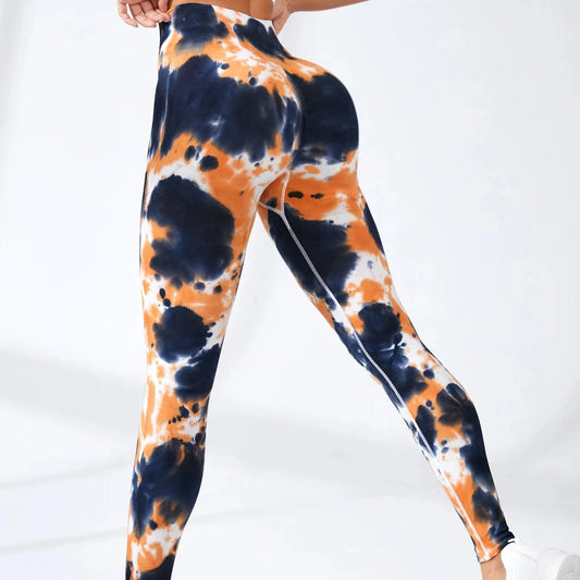 Legginsy z efektem Tie Dye i PushUP Atena-helthfit.pl