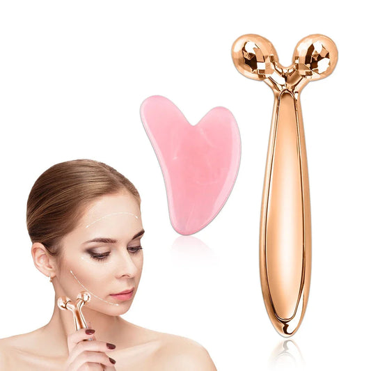 Zestaw roller do twarzy + kamień GUA SHA Palajmon-helthfit.pl