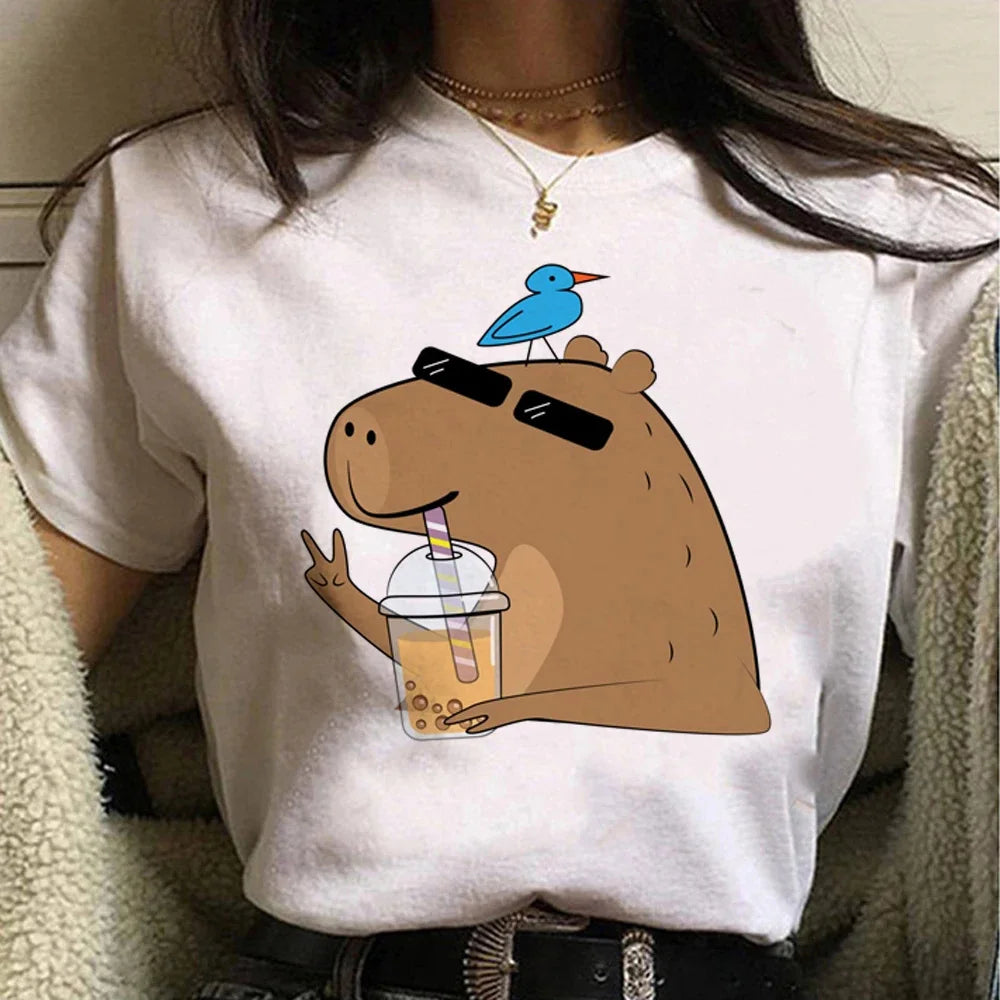 T-shirt z kapibarą Higieja-helthfit.pl